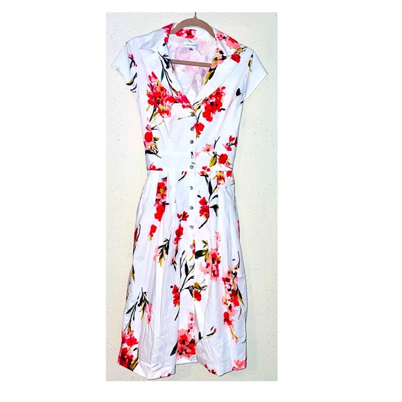 Jones Studio Button Down Floral Dress - Picture 1 of 8